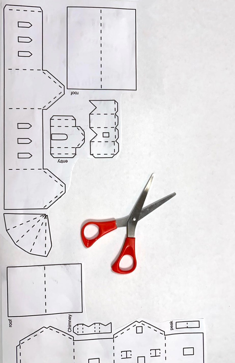 Cardboard Christmas Village Houses: Free Printable Template regarding Cardboard Christmas Houses Template