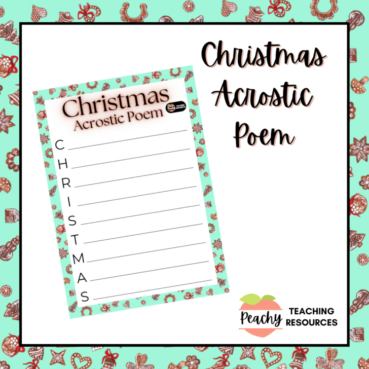 Christmas Acrostic Poem Template Christmas Acrostic Poem Template