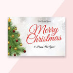Christmas And New Year Greeting Card Template In Publisher, Pages Regarding Christmas And New Year Greeting Card Template