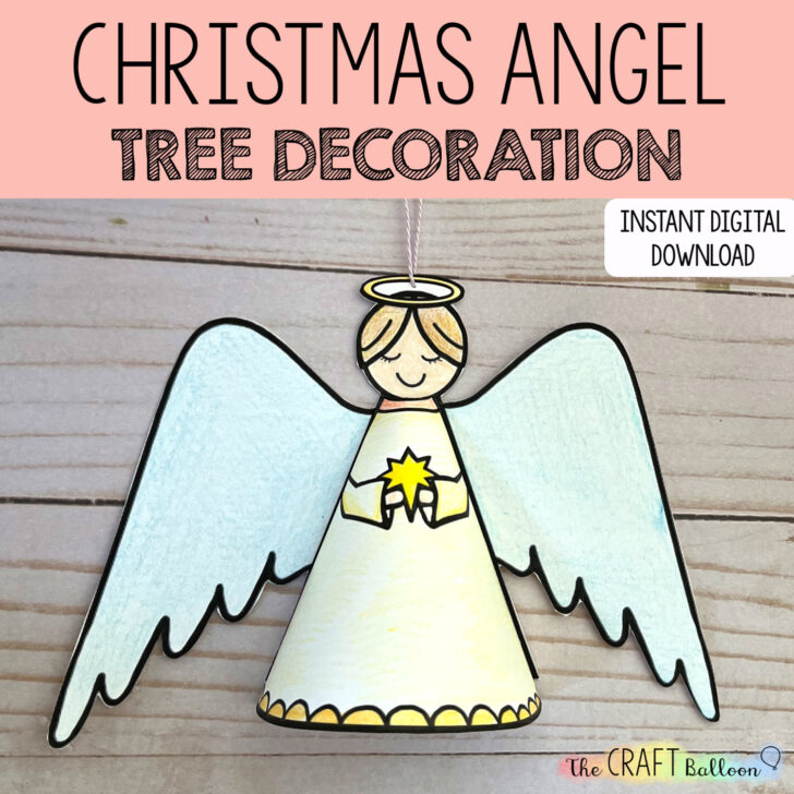 Christmas Angel Tree Topper Template