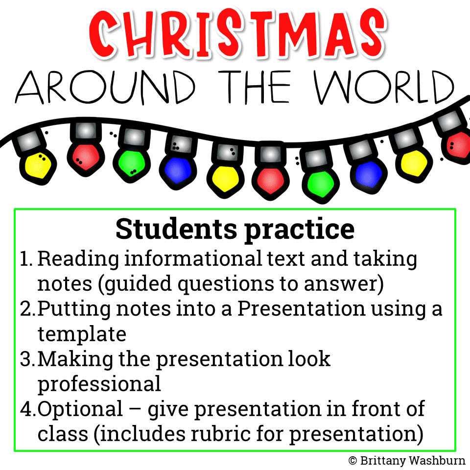 Christmas Around The World Guided Research Project - within Christmas Around the World Research Template