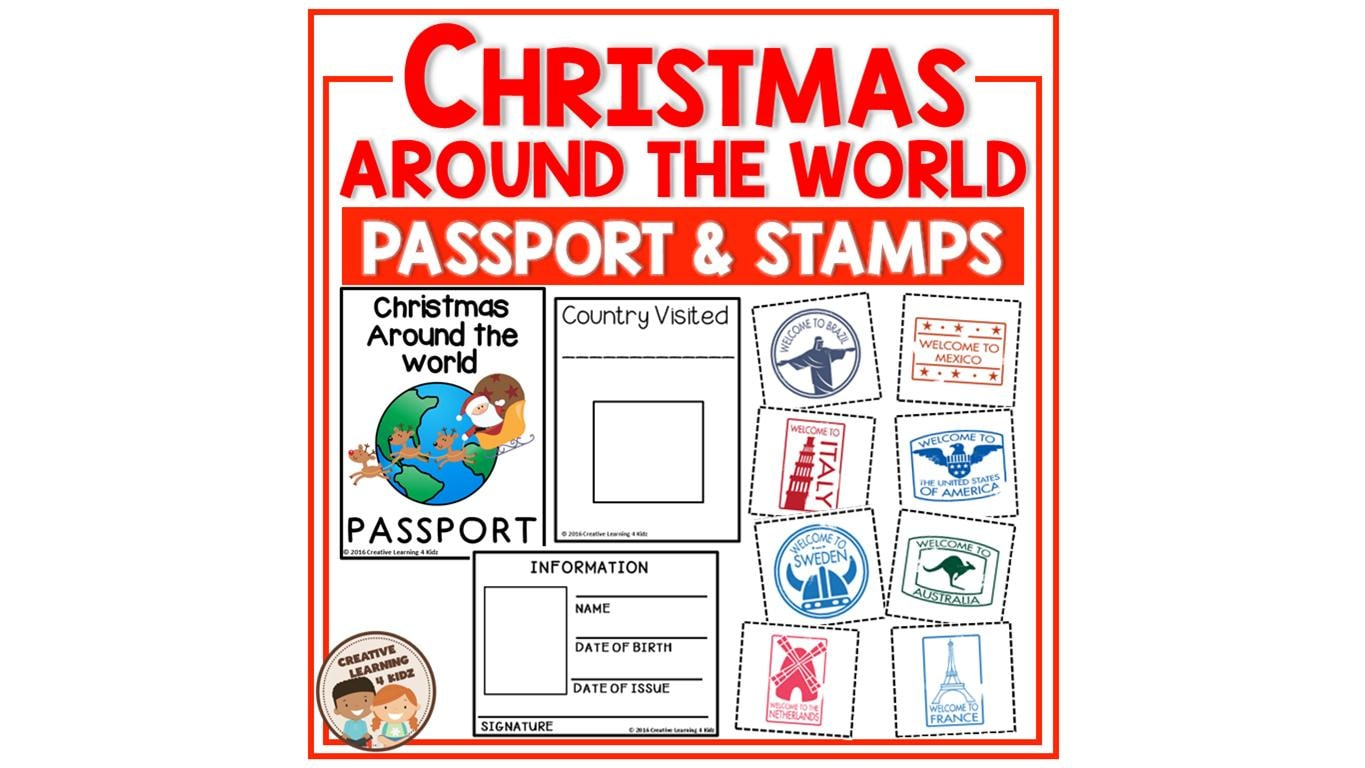 Christmas Around The World Passport - Etsy Uk inside Christmas Around The World Passport Template