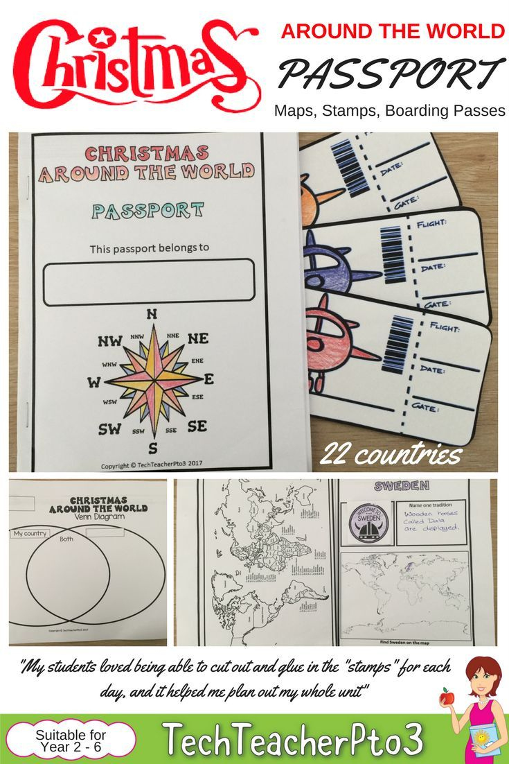 Christmas Around The World Passport I Holidays Around The World with Christmas Around The World Passport Template