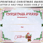 Christmas Award Certificate, Printable Holiday (5079798) Within Christmas Award Certificate Template Free