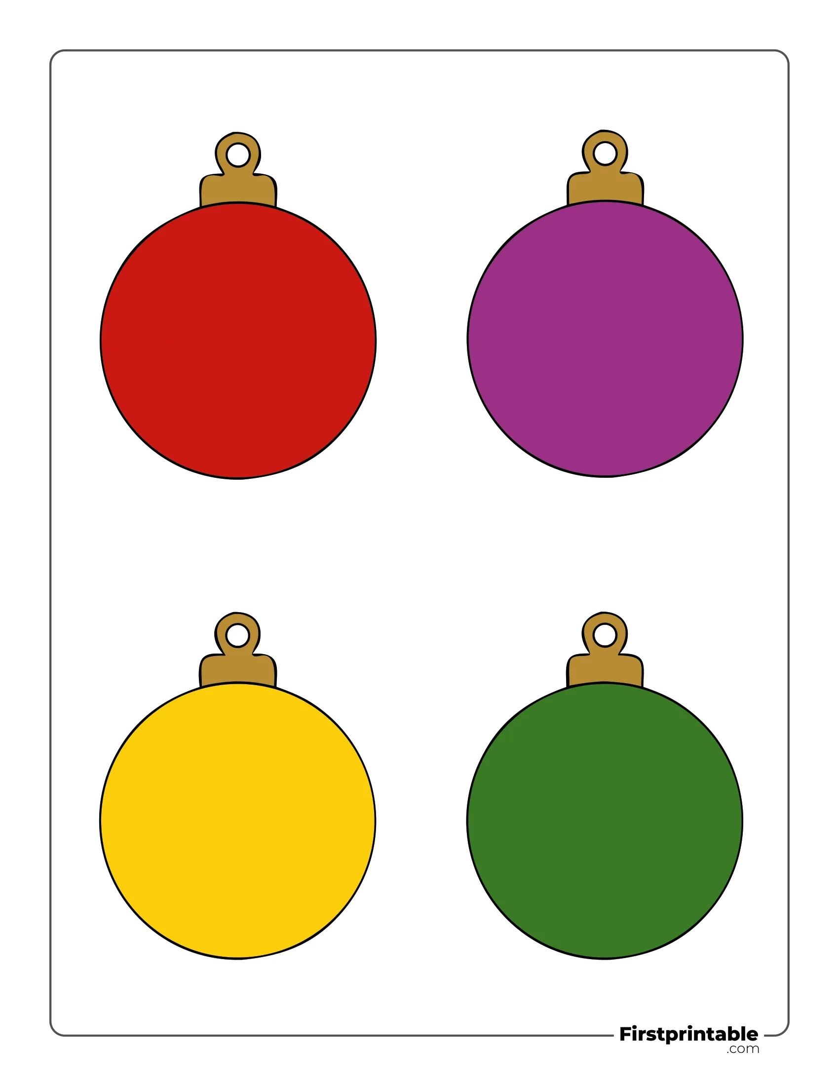 Christmas Ball Templates | Free Pdf Printables intended for Christmas Ball Ball Template