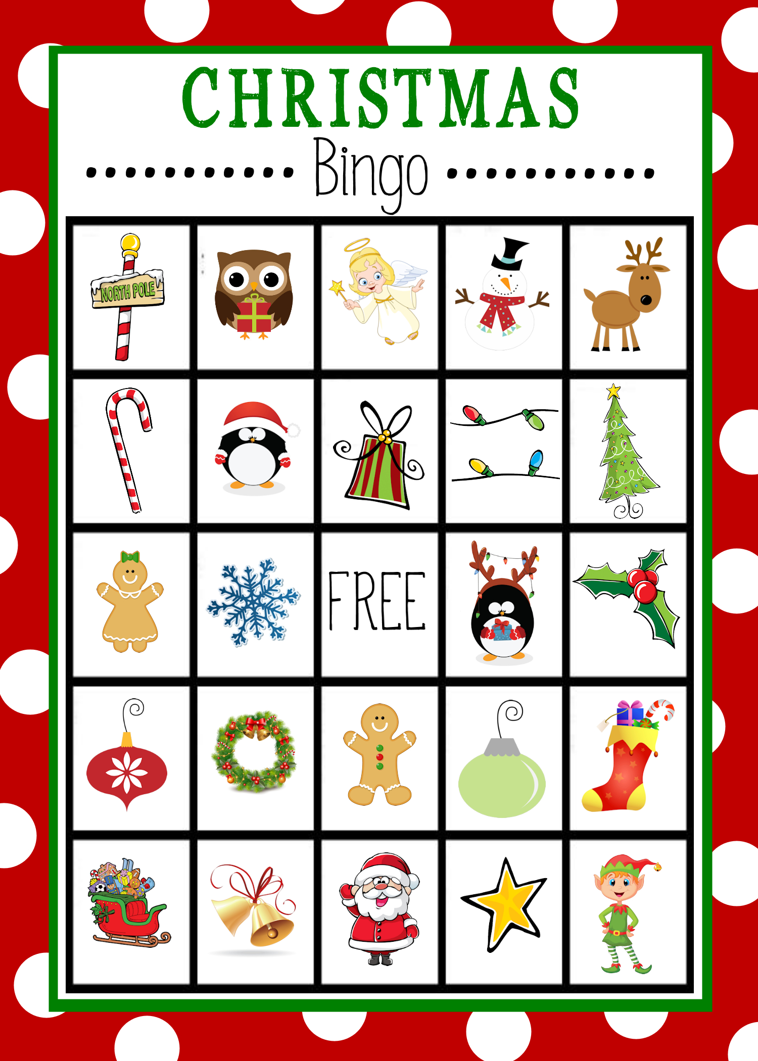 Christmas Bingo - Crazy Little Projects within Christmas Bingo Template Free
