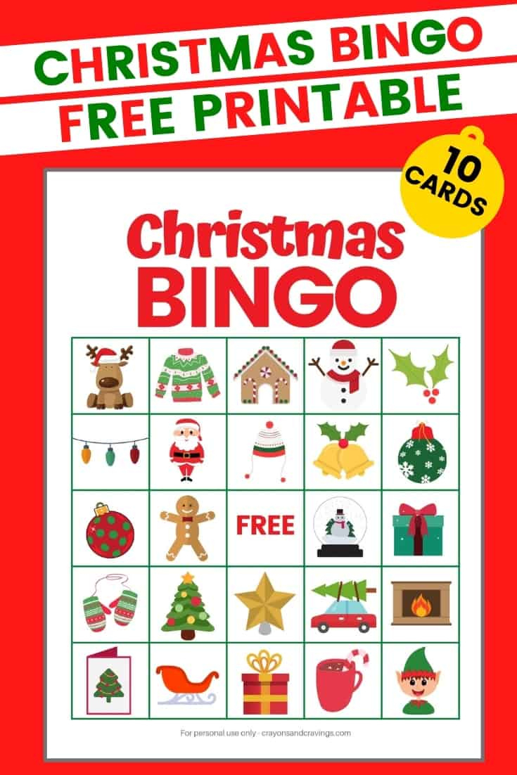 Christmas Bingo - Free Printable Christmas Game With 10 Cards! inside Christmas Bingo Template