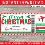 Christmas Boarding Pass Template Throughout Christmas Boarding Pass Template Free