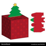 Christmas Box Packaging Die Cut Template Design 3 – Royalty Free In Christmas Box Photo Template
