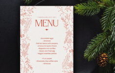Christmas Breakfast Menu Template – Etsy pertaining to Christmas Breakfast Menu Template