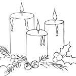 Christmas Candles Traceable Template   Tracie Kiernan   Step Inside Christmas Candle Template Printable