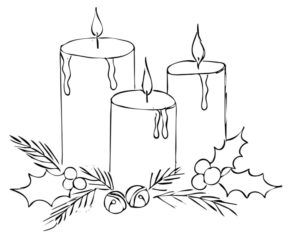 Christmas Candles Traceable Template - Tracie Kiernan - Step inside Christmas Candle Template Printable
