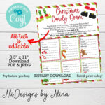 Christmas Candy Gram, Printable Flyer, Pta Pto Christmas For Christmas Candy Grams Template