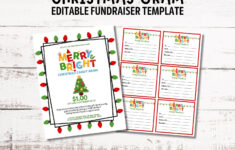 Christmas Candy Gram School Fundraiser Template | Editable Holiday intended for Christmas Candy Grams Template
