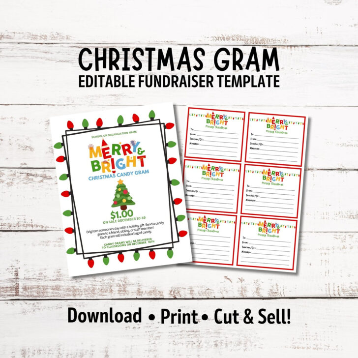 Christmas Candy Grams Template