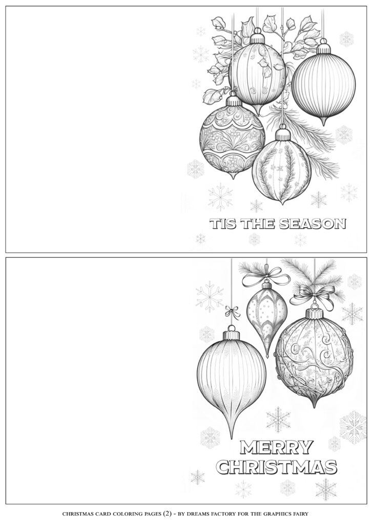 Black and White Christmas Card Template