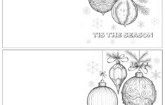 Christmas Card Coloring Pages! – The Graphics Fairy intended for Christmas Card Template Black And White