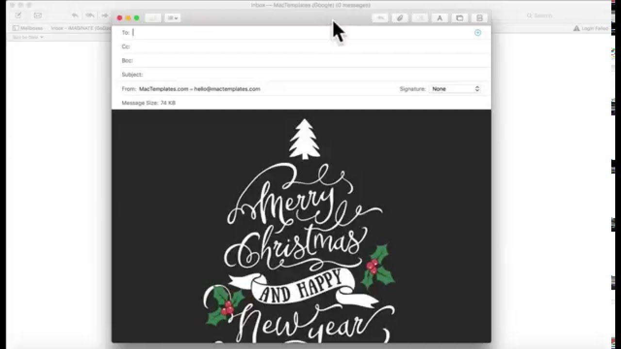 Christmas Card Email Template For Apple Mail Stationary within Christmas Card Email Template