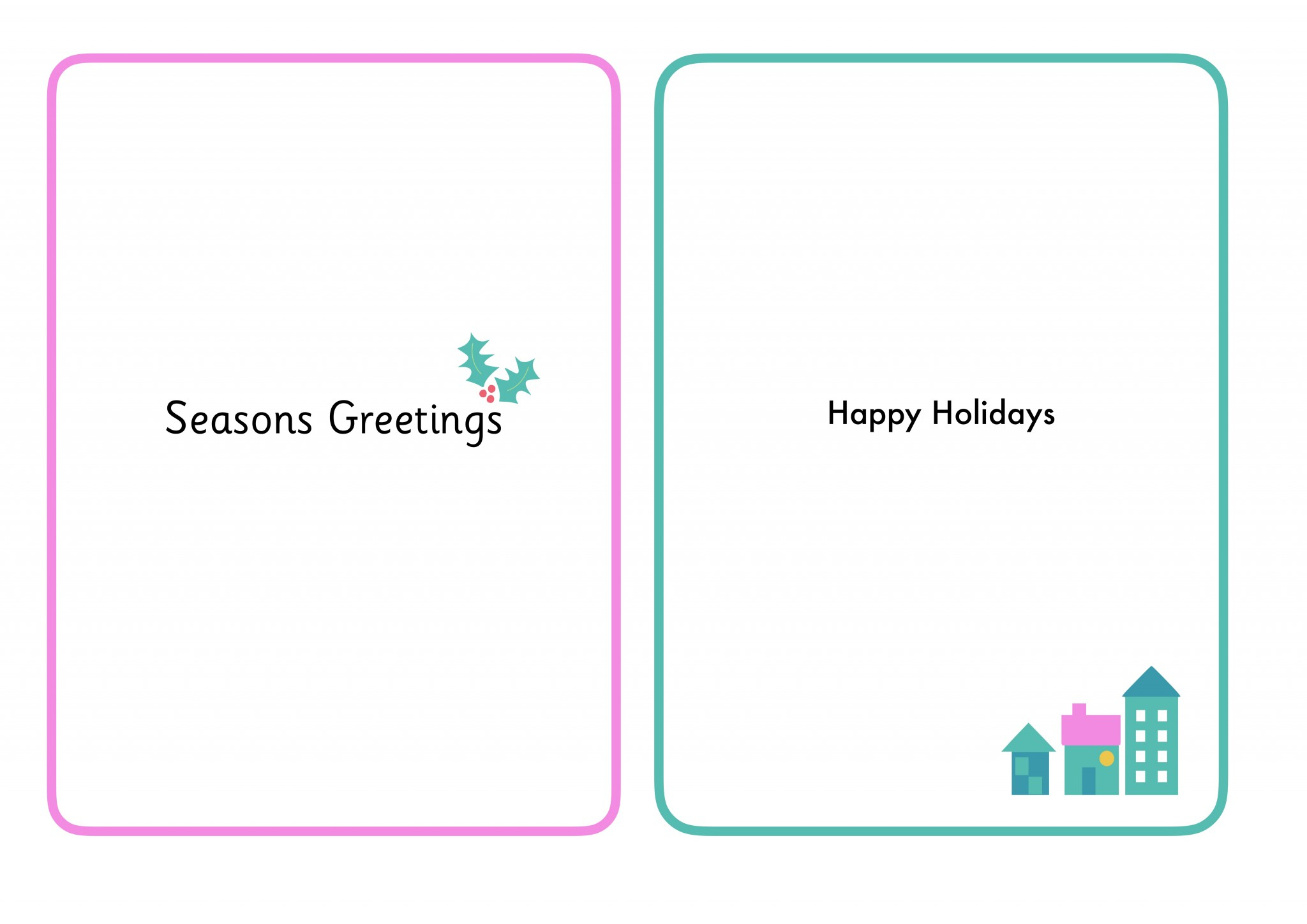 Christmas Card Inserts With Small Images - Printable Teaching in Christmas Card Insert Template