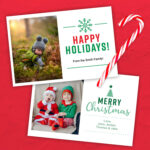 Christmas Card Template (4×6)   Free Printable Download Throughout Christmas Card With Photo Template Free