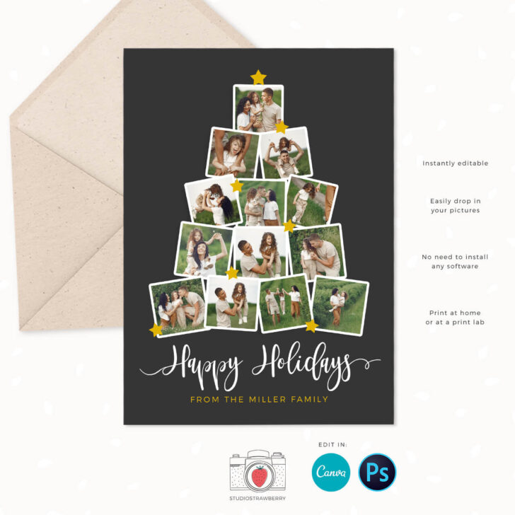 Christmas Card Collage Template