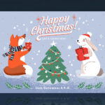 Christmas Card Template Design Vector Download Throughout Christmas Card Vector Template