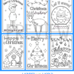 Christmas Card Template Printables To Colour | Teaching Resources With Christmas Card Template For Kindergarten