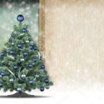 Christmas Card Template   Xmas Tree And Blank Space For Text Intended For Christmas Card Tree Template