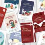 Christmas Card Templates   Adobe Illustrator, Vector, Eps   Brandpacks For Christmas Card Template 8.5 X 11