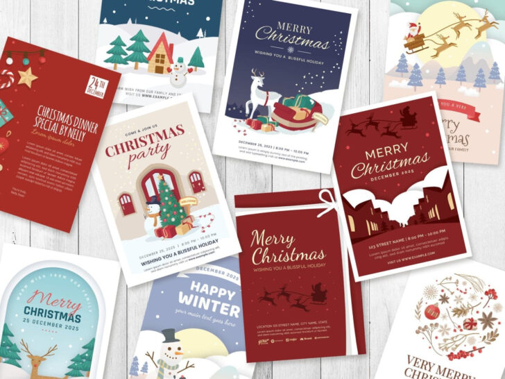 Christmas Card Illustrator Template