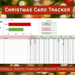 Christmas Card Tracking Spreadsheet For Google Sheets   Christmas With Regard To Christmas Card Tracker Template