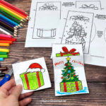 Christmas Cards For Kids To Color For Fun Surprises (12 Free) In Christmas Card Craft Template