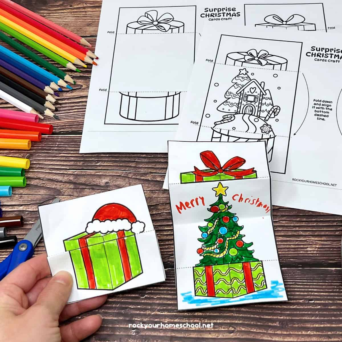 Christmas Cards For Kids To Color For Fun Surprises (12 Free) within Christmas Card Template Coloring