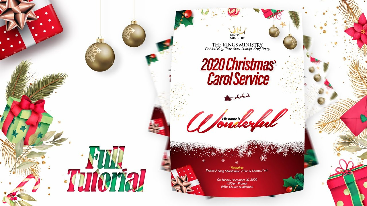 Christmas Carol Flyer Design In Photoshop (Free Resources) for Christmas Carol Flyer Template
