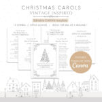 Christmas Carols Songbook Editable Template | Canva Template Throughout Christmas Carol Booklet Template