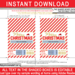 Christmas Chocolate Bar Wrappers (Mini Choceur)   Red & Gold For Christmas Candy Wrapper Template