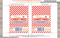 Christmas Chocolate Bar Wrappers (Mini Choceur) – Red & Gold for Christmas Candy Wrapper Template