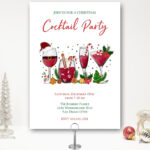 Christmas Cocktail Party Invitation, Office Christmas Party In Christmas Drinks Invite Template