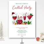 Christmas Cocktail Party Invitation, Office Christmas Party Intended For Christmas Cocktail Invitation Template