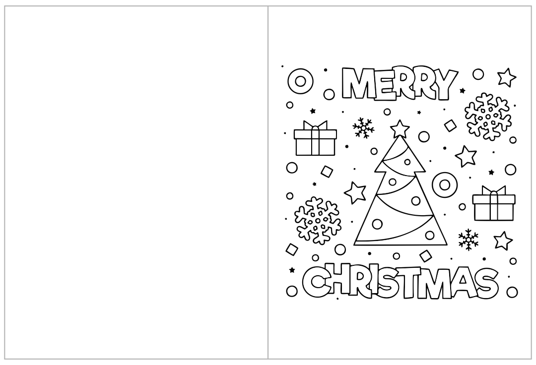 Christmas Coloring Cards Kids - 15 Free Pdf Printables | Printablee intended for Christmas Card Template Coloring