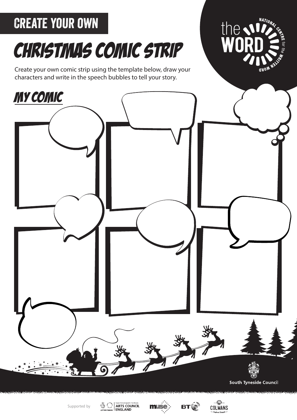 Christmas Comic Strip Template Download Printable Pdf | Templateroller pertaining to Christmas Comic Strip Template