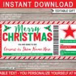 Christmas Concert Ticket Template | Surprise Tickets To A Show Or With Regard To Christmas Concert Ticket Template