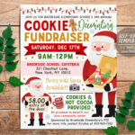 Christmas Cookie Decorating Flyer Editable Template, Holiday Inside Christmas Cookie Flyer Template