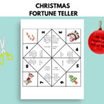 Christmas Cootie Catcher, Christmas Fortune Teller, Christmas In Christmas Fortune Teller Template