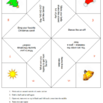 Christmas Cootie Catcher For Kids Regarding Christmas Cootie Catcher Template