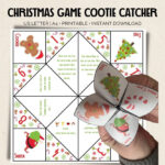 Christmas Cootie Catcher Game: Holiday Fortune Teller (Printable With Regard To Christmas Fortune Teller Template