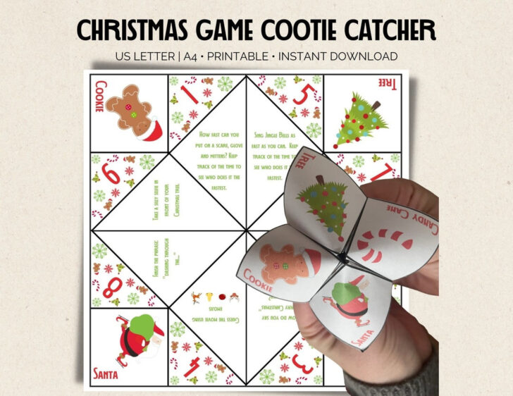 Christmas Fortune Teller Template