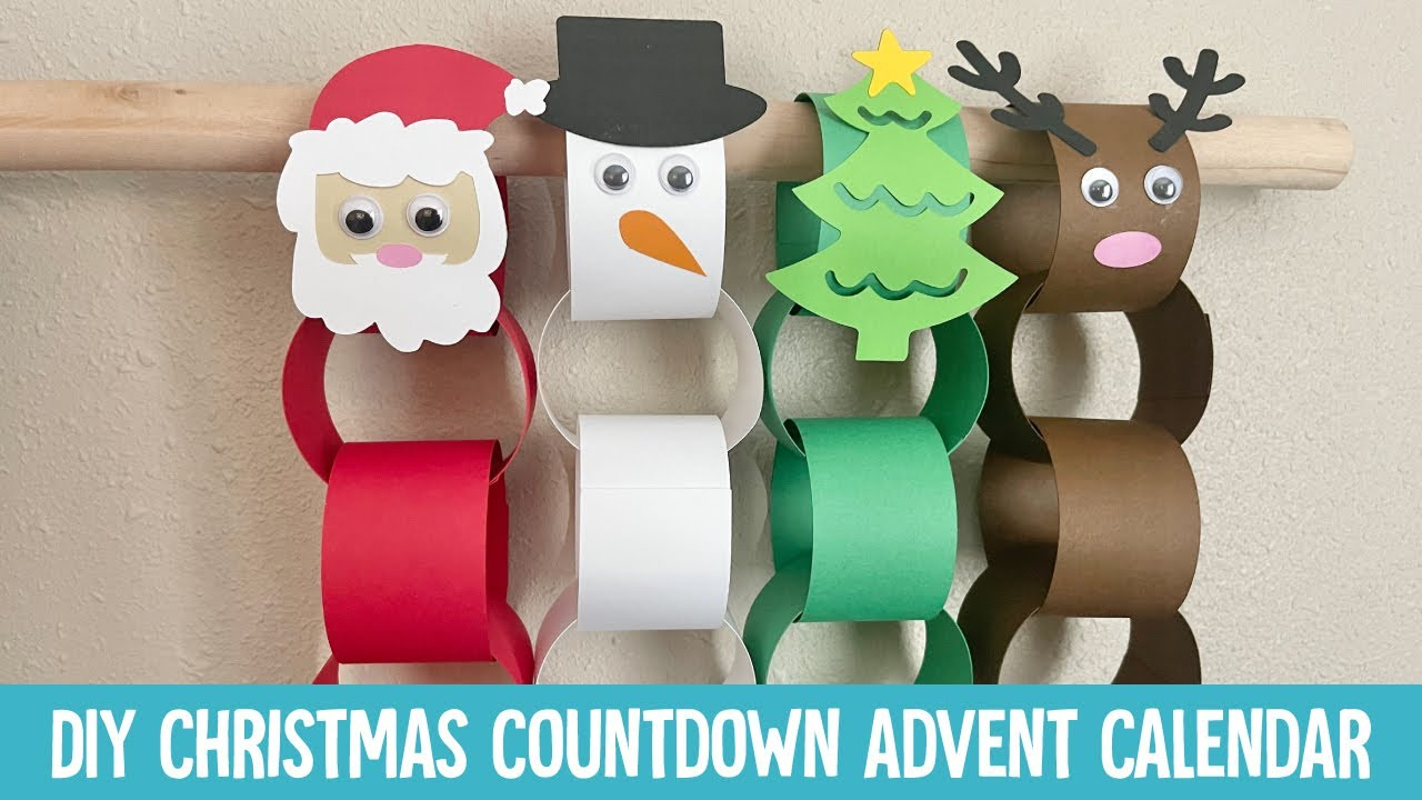 Christmas Countdown Advent Calendar Chain Cut With A Cricut | The Perfect Kid'S Christmas Craft with Christmas Countdown Chain Template