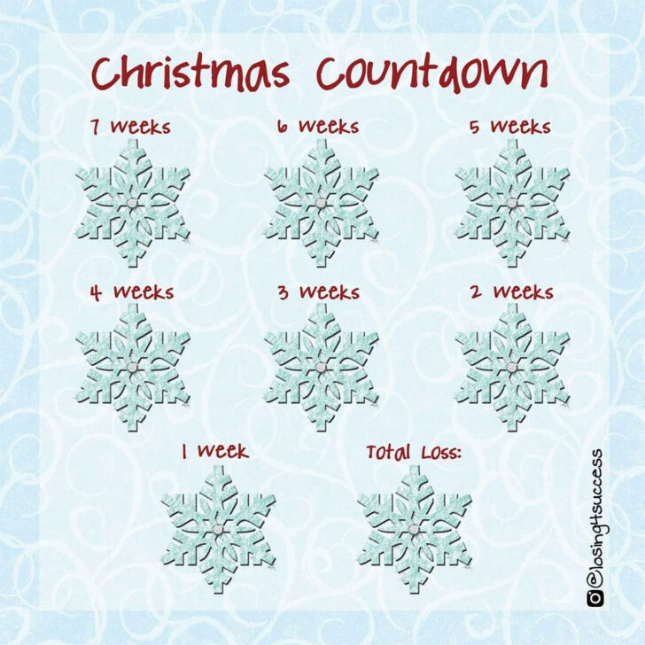 Christmas Countdown Weight Loss Template