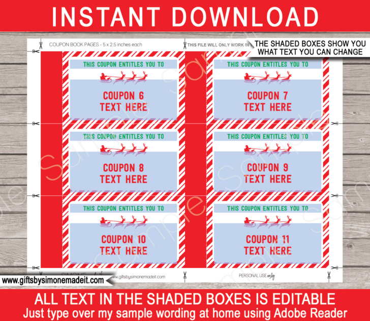 Christmas Coupon Template Free Download